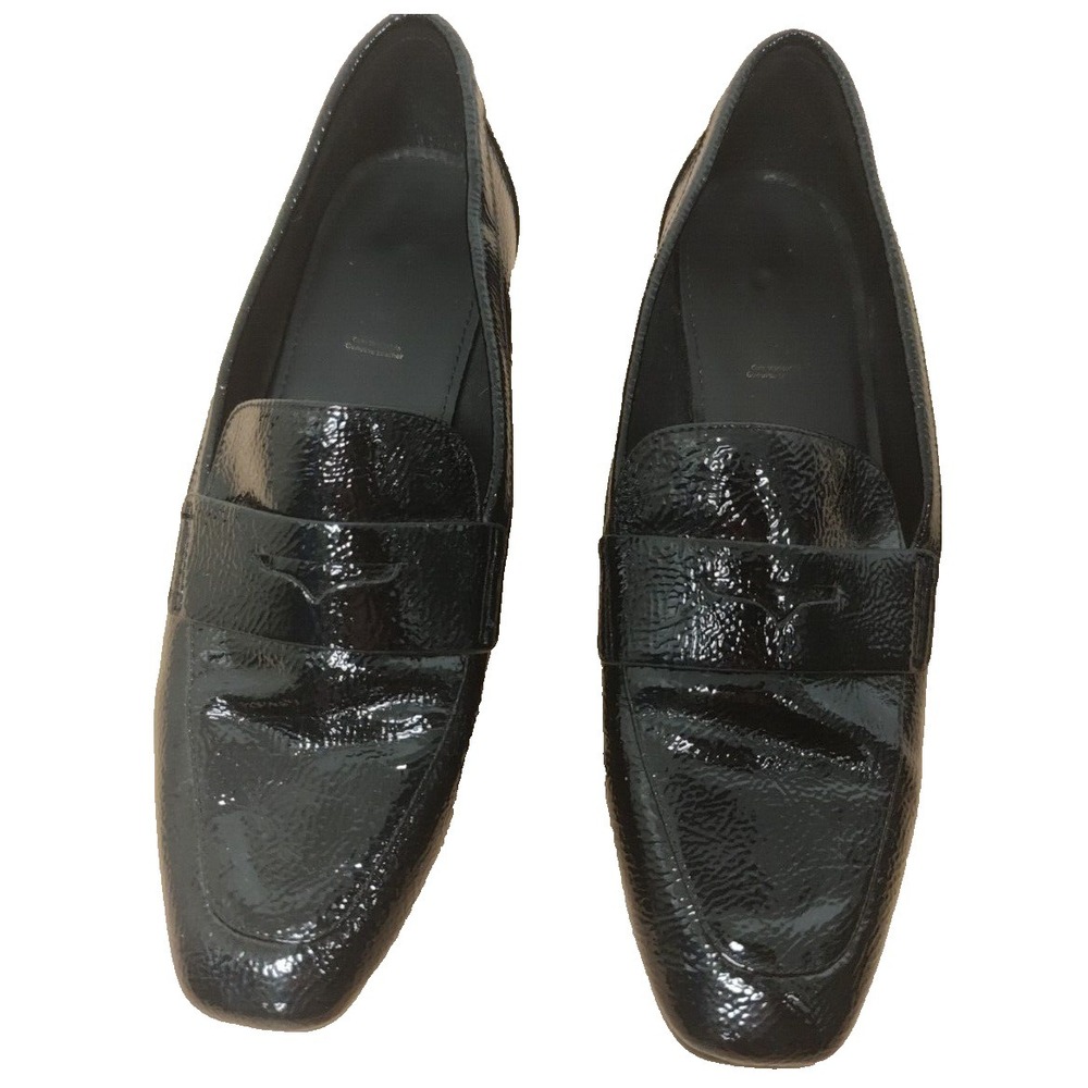 ALDO "Penny" Style Black Patent Leather Loafers size‎ 8